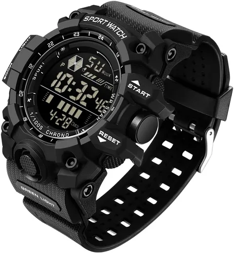 Vista 6 de Reloj digital multifunción para hombre, reloj electrónico, impermeable, con alarma, deportes