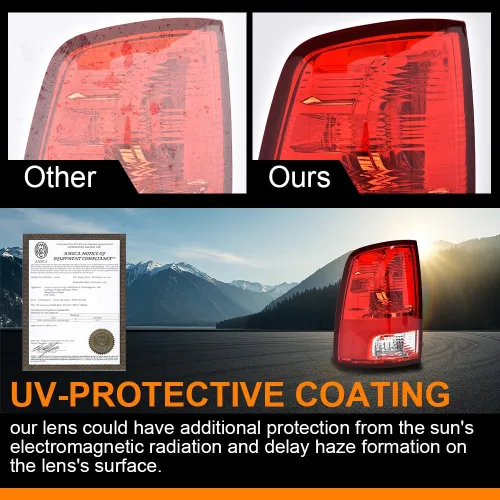 Vista 4 de G-PLUS Luces traseras izquierdas sin bombillas compatibles con Dodge Ram 1500 2009-2018/Fit Dodge Ram 1500 Classic 2019-2020
