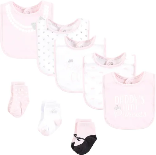 Vista 217 de Hudson Baby Conjunto de babero y calcetines unisex de algodón para bebé
