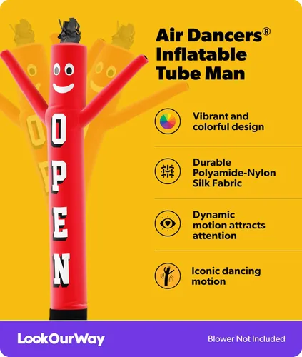 Vista 2 de LookOurWay Air Dancers Wacky Waving - Accesorio inflable de tubo para hombre, 7 pies de alto, publicidad de bailarín de aire, agitando hombre