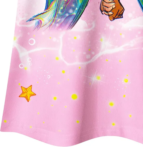 Vista 7 de QAQGood Little Girls Mermaid 2023 Costume Mermaid Princess Dress up Clothes for Girls Shirt Dress for 2-8 Years