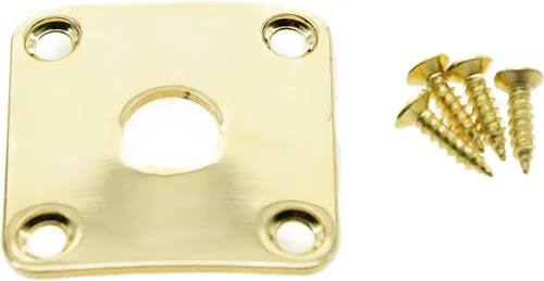 Vista 5 de Dopro Placa de Jackplate cuadrada curvada de metal negro para LP Les Paul de EE. UU