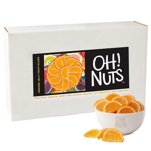 Vista 10 de Oh! Nuts Jelly Fruit Slices - Caramelos grandes surtidos de azúcar, bolsa a granel de 5 libras Confitería tradicional de gomitas masticables