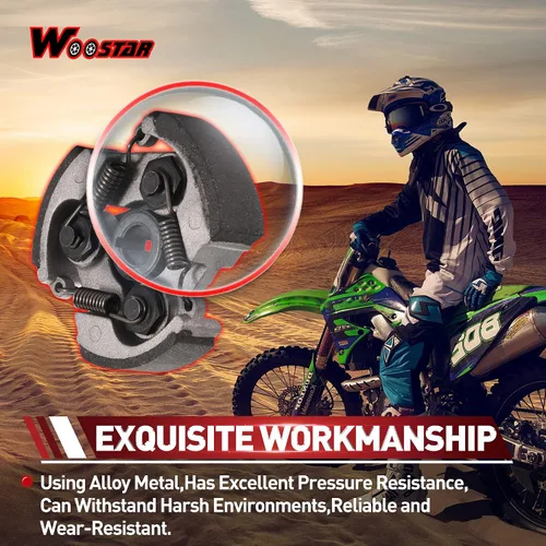 Vista 4 de WOOSTAR Pastilla de embrague con 3 muelles de repuesto para Minimoto de bolsillo Coolster, moto de cross para niños, ATV, Dirt Bike, 2 tiempos, 47