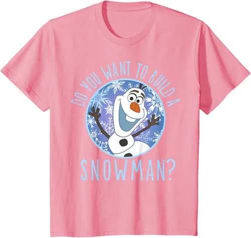 Vista 9 de Disney Camiseta Frozen Olaf con texto en inglés "Do You Want to Build A Snowman Negro
