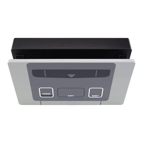 Vista 7 de eXtremeRate SFC SNES - Placa frontal personalizada de estilo europeo clásico para base de carga Nintendo Switch, carcasa de repuesto de agarre suave