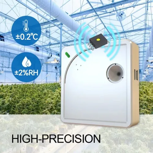 Vista 4 de Sensor ambiental WiFi WS1: temperatura, humedad, monitoreo de luz Sonda externa Alertas, informes de programación y uso compartido