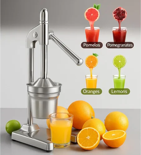 Vista 6 de Effective Cast Iron Juicer Hand Press, Heavy Duty Manual Juicer Hand Press Cast Iron, Stainless Steel Lemon Squeezer for Home and Kitchen