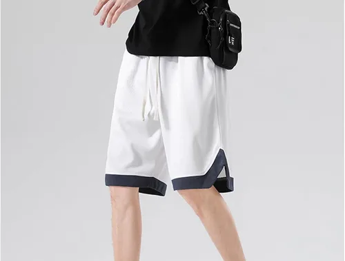 Vista 5 de Camisa de la NASA, pantalones cortos casuales, hip-hop, estilo suelto y delgado, capris, pantalones de baloncesto, camisa de verano de secado rápido