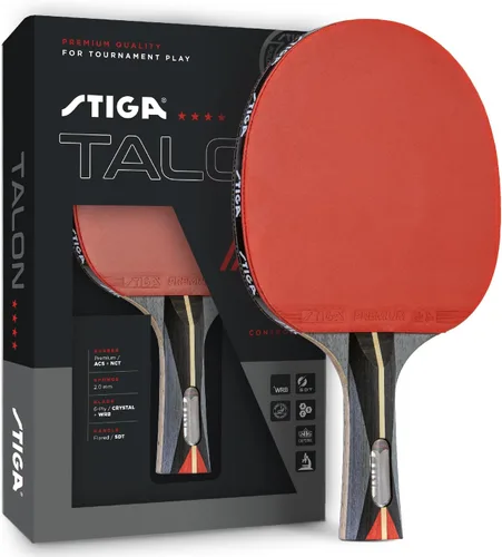 Vista 8 de STIGA Ping Pong Paddles - 2mm Tournament-Approved Sponge - Flared Handle for Enhanced Control - Competitive Table Tennis Racket for Family Fun