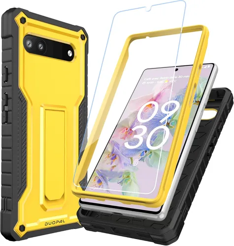 Vista 9 de Funda para Google Pixel 6a, protección de grado militar a prueba de golpes con soporte compatible con Google 6a Phone 6.1 pulgadas, color beige