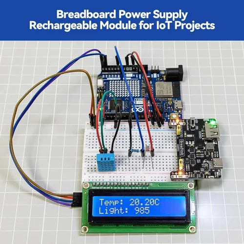 Vista 8 de SunFounder Elite Explorer Kit con Arduino Uno R4 WiFi Original, Cumple con RoHS, Bluetooth IoT ESP32 IIC LCD1602 OLED, Kit de Super Inicio