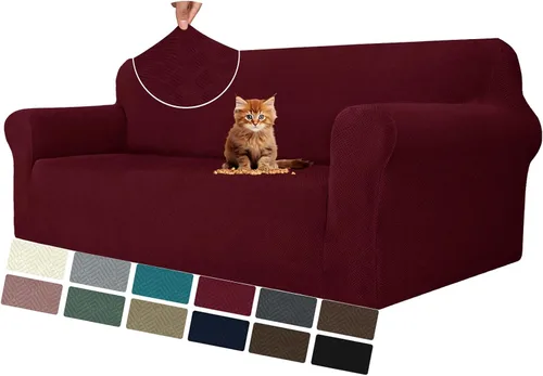 Vista 90 de MAXIJIN Funda elástica para silla con brazos, 1 pieza para sofá o silla de estar, funda antideslizante (31-46 pulgadas), protector de muebles que se