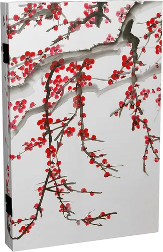 Vista 7 de Red Lantern Pantalla plegable de lona corta de doble cara de 2 pies con 3 paneles independientes y separador para dormitorio moderno