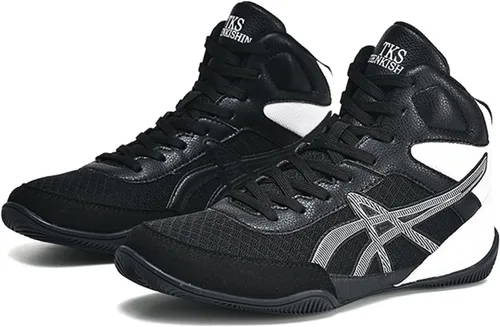 Vista 10 de Zapatos de boxeo unisex, cómodos y profesionales, antideslizantes, botas de boxeo informales, ligeras, duraderas, con malla transpirable