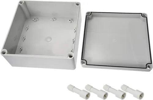 Vista 7 de Caja de conexiones eléctricas resistente a la intemperie de 4 x 4 x 2.4 pulgadas, carcasa impermeable IP65 para exteriores, plástico
