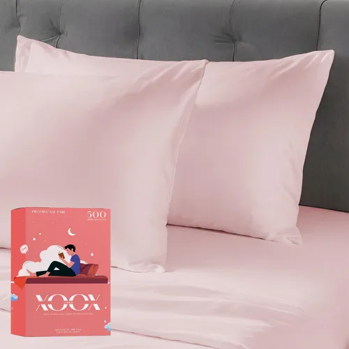 Vista 8 de XOOX Linen Juego de Sábanas de Algodón 100% Twin - Sábanas de Algodón de 500 Thread Count Tamaño Twin, Extra Suaves, Tejido Satén, Sábanas