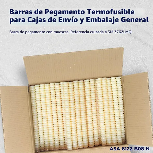 Vista 4 de Barras de pegamento de grado comercial ASA Quadrack - 5/8" x 8" Solo funciona con pistolas de pegamento 3M Polygun TC, LT y EC Ideal