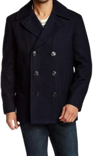Vista 17 de Nautica Men's Wool Blend Peacoat – Double-Breasted Winter Coat, Regular, Big & Tall Sizes