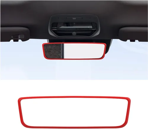 Vista 7 de Marco protector de espejo retrovisor de automóvil, cubierta protectora de silicona para el borde del espejo retrovisor compatible con el modelo 3 Y