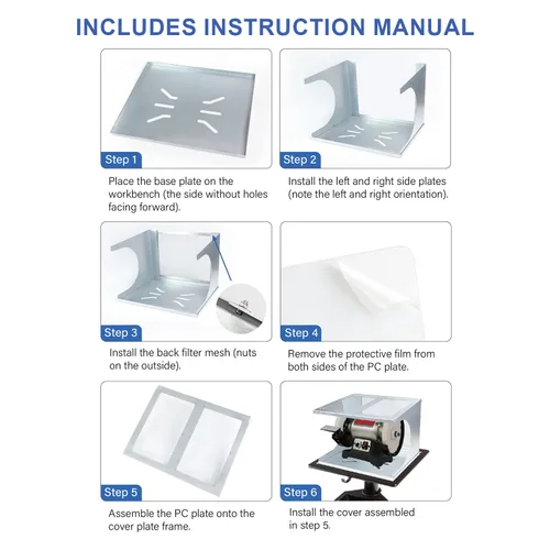 Vista 6 de SCOTTCHEN Banco amoladora de ojos cerrado, protector de seguridad universal para chispas y polvo, 1 paquete