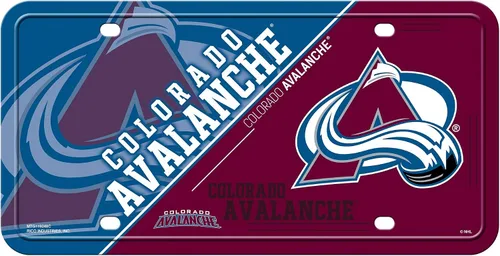 Vista 16 de Rico Industries NHL Hockey Split Metal Auto Tag 6" x 12" - Great for Truck/Car/SUV