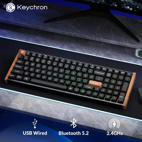 Vista 9 de Keychron K4 HE - Teclado mecánico inalámbrico compacto 96% con efecto Hall con teclado numérico, interruptor magnético, activación rápida, RGB