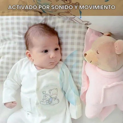 Vista 3 de Prince Lionheart Oso de sueño original con manta de seda - azul