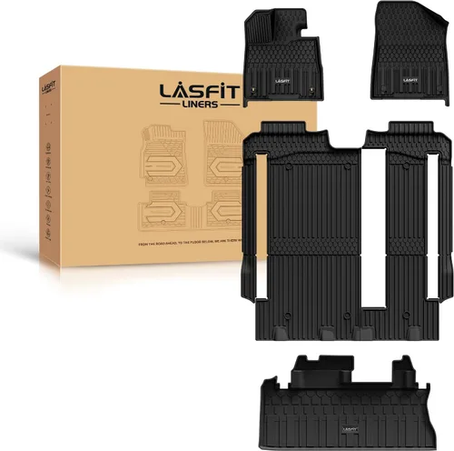 Vista 26 de LASFIT - Tapetes hechos a la medida para tu vehículo específico, de elastómero termoplástico, duraderos, revestimiento protector para todo clima