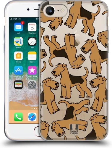 Vista 63 de Head Case Designs Airedale Terrier - Funda de gel suave con 4 patrones de razas de perro [protección de grado militar] compatible con Apple iPhone 7