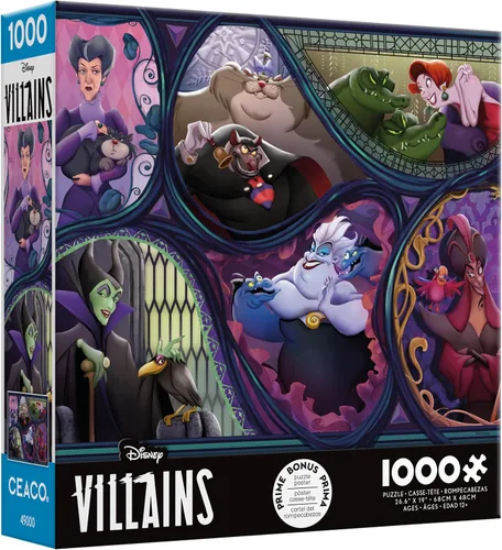 Vista 3 de Ceaco - Disney Villains & Their Pets - Rompecabezas de 1000 piezas
