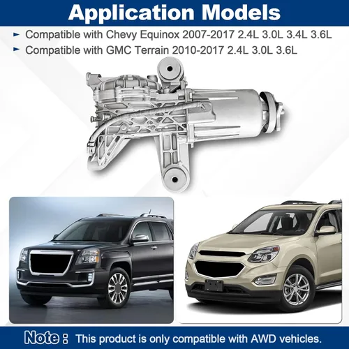 Vista 3 de 42540531 22880777 Conjunto de portador diferencial AWD del eje trasero compatible con Chevy Equinox 2007-2017, compatible con GMC Terrain 2010-2017