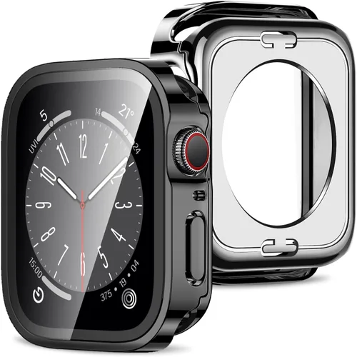 Vista 18 de Amizee 2 en 1 Estuche [Paquete de 2] Compatible con Apple Watch SE 3/2/1 Series 6/5/4 40mm con Protector de Pantalla Integrado, Cubierta Protectora