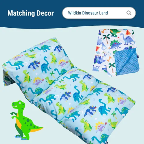 Vista 4 de Wildkin Funda de almohada 100% algodón para niños pequeños, hipoalergénica, suave y transpirable, dinosaurio tierra