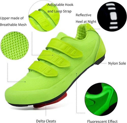 Vista 4 de Mens Womens Indoor Cycling Shoes Compatible with Peloton Bike Shoes Cycling Shoes with Delta Cleats Clip Outdoor Pedal SPD Road Bike Shoes