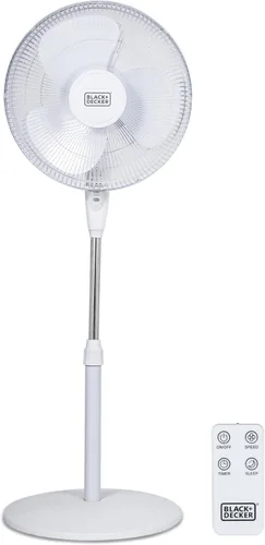 Vista 11 de BLACK+DECKER - Ventilador de pie de 16 pulgadas (40.64 cm) con base de pedestal, ventilador de pie ajustable en altura con control remoto y panel