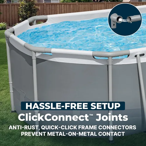 Vista 8 de Bestway Steel Pro MAX - Juego de piscina sobre el suelo (10 pies x 6 pies 7 pulgadas x 33 pulgadas), incluye bomba de filtro de 330 galones por