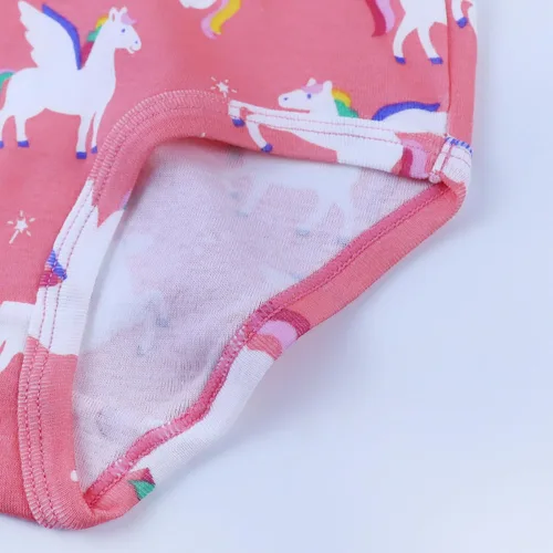 Vista 5 de Sladatona Ropa Interior Suave para Niñas Pequeñas y Niños Pequeños, Bragas Transpirables y Cómodas Rojo albaricoque.