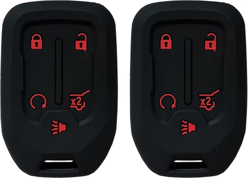 Vista 8 de 2 fundas protectoras para llave inteligente para GMC Acadia Terrain Yukon Chevrolet Suburban Tahoe entrada remoto sin llave, funda protectora