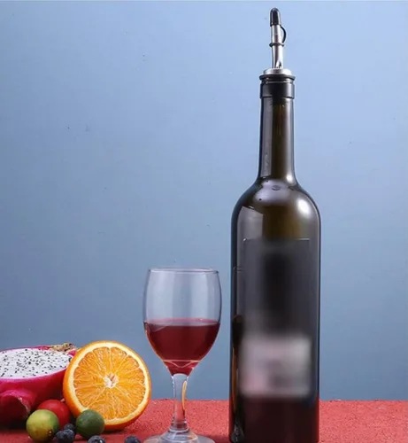Vista 6 de 6 boquillas de vertido rápido con cónica, vertedores de licor con tapa de goma, acero inoxidable, higiénico, apto para lavavajillas, se adapta a