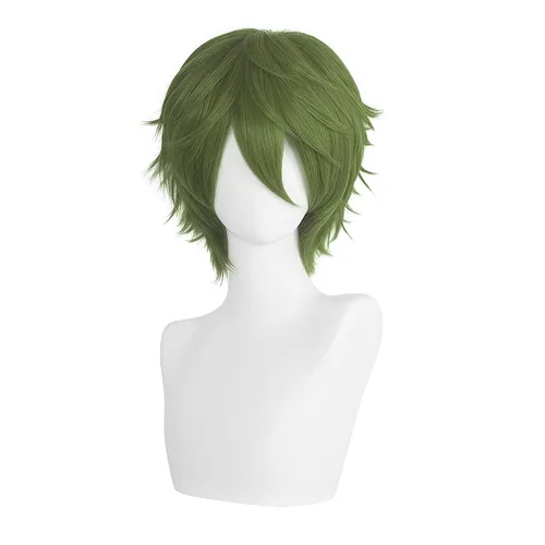 Vista 16 de COSPLAZA Peluca corta negra para cosplay con puntas esponjosas, resistente al calor, pelo sintético para emo Negro