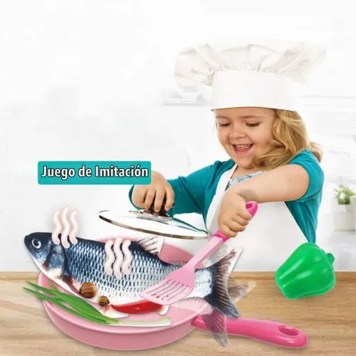 Vista 7 de QIAONIUNIU Juguetes de peluche interactivos de peces móviles eléctricos