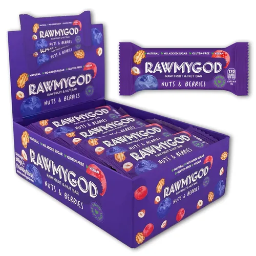 Vista 19 de RAWMYGOD Barras de Frutas y Nueces, Sin Gluten, Veganas, Sin Azúcar Añadida