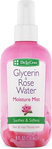 Vista 10 de De La Cruz Agua de rosas y glicerina para rostro - Tónico facial de agua de rosas e hidratante para piel y cabello, 8 fl oz (8.0 fl oz) - 3 botellas