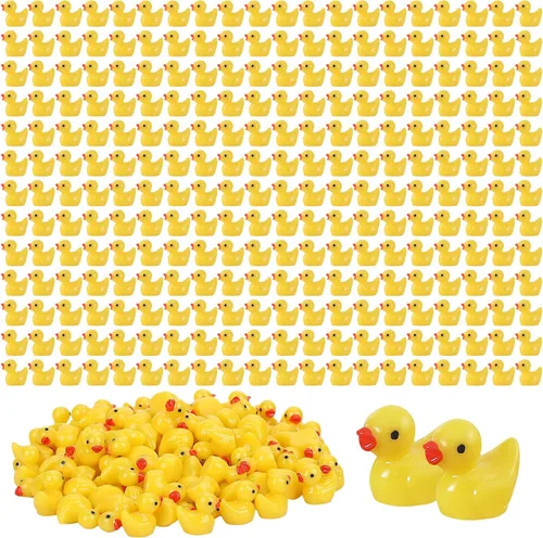 Vista 9 de GADIEDIE 130 Piezas Mini Patos de Resina, Figuras en Miniatura Pato de Jardín de Hadas, Pequeño Pato de Resina para el Hogar Esconder Juego