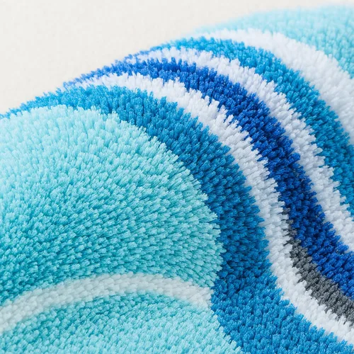 Vista 6 de Milky Way - Tapete de baño suave, absorbente de agua, antideslizante, lavable a máquina