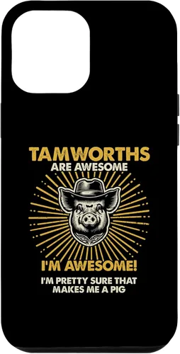 Vista 6 de iPhone 15 Pig Dad Mom Awesome - Farmer Breeder Tamworths Case