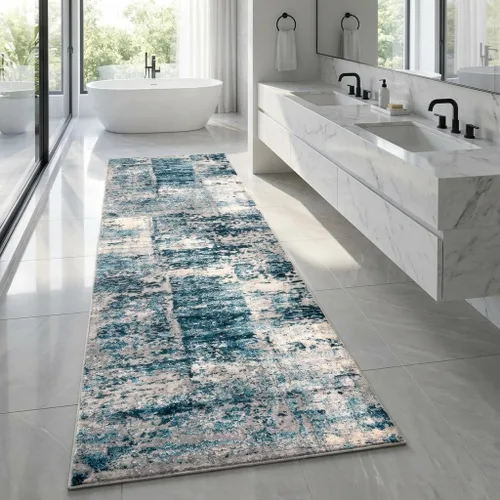 Vista 23 de Unique Loom Finsbury Collection - Alfombra de área Elizabeth (2 x 3 pies, rectangular, azul/marfil)