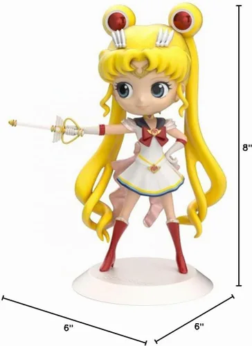 Vista 3 de Banpresto 17563 Pretty Guardian Sailor Moon Eternal - The Movie- Q posket - Super Sailor Moon - Versión caleidoscopio lunar - (repetir) Figura