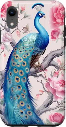 Vista 25 de Chinoiserie Peacock Rose Garden Case for iPhone 17